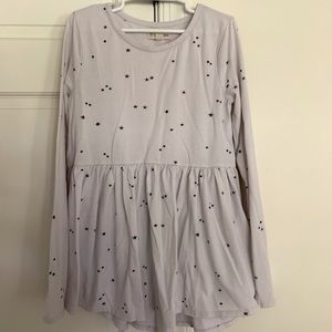 Girls long sleeve high low shirt